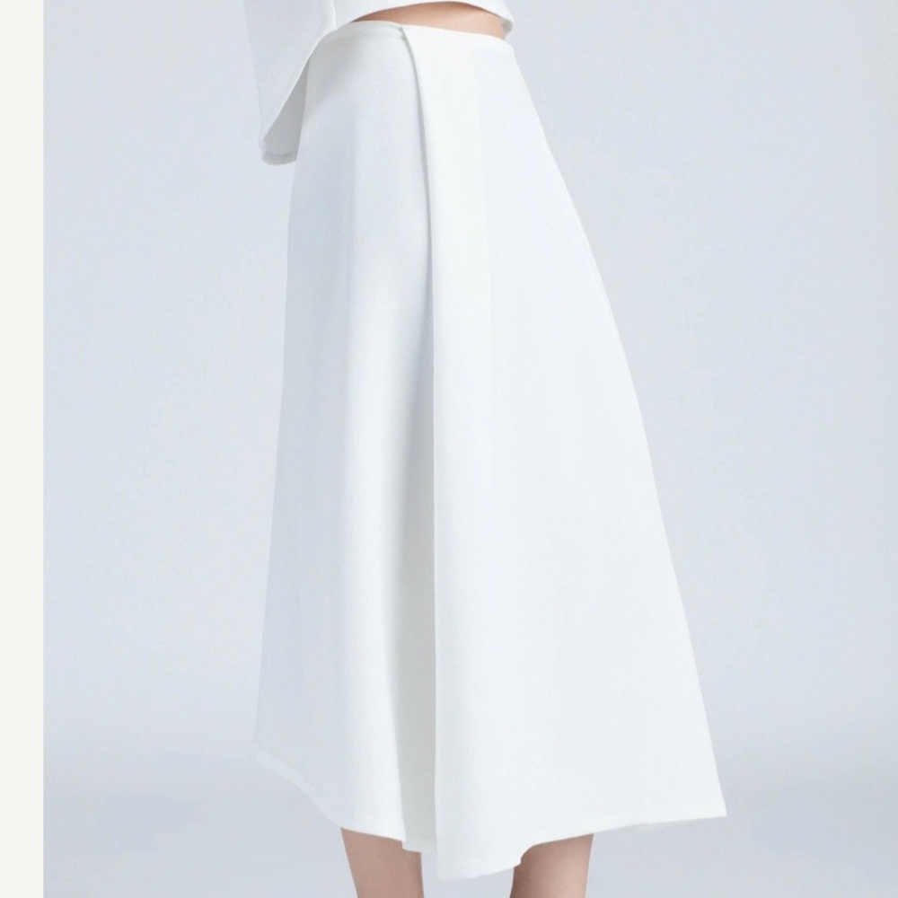 Kaarem Stream Deep Pleated Midi Skirt